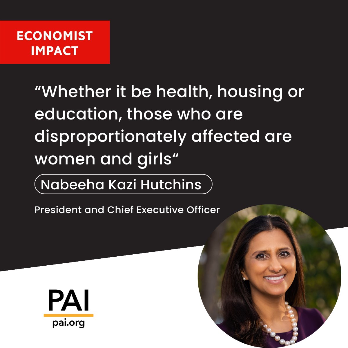 PAI (@pai_org) on Twitter photo President & CEO of PAI <a href="/nabeehakazi/">Nabeeha Kazi</a> emphasizes the undeniable link between housing & health insecurities, especially affecting women & girls.
The <a href="/economistimpact/">Economist Impact</a> Health Inclusivity Index measures the real-world implementation of inclusive #healthpolicy. econimpact.co/3b President & CEO of PAI <a href="/nabeehakazi/">Nabeeha Kazi</a> emphasizes the undeniable link between housing & health insecurities, especially affecting women & girls.
The <a href="/economistimpact/">Economist Impact</a> Health Inclusivity Index measures the real-world implementation of inclusive #healthpolicy. econimpact.co/3b
