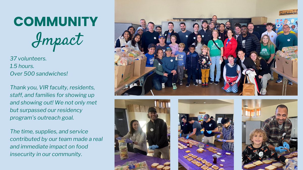 By #volunteering together @GuestHouseMKE, our #IR #residency program shared a meaningful experience together beyond our clinical duties. Thanks to all who supported! Our collective effort had an immediate positive impact on mitigating #hunger in our local #community.