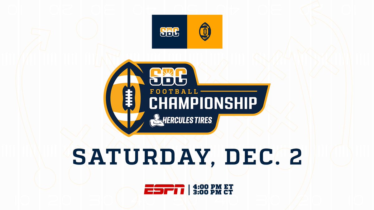 𝗣𝗢𝗦𝗧𝗦𝗘𝗔𝗦𝗢𝗡 𝗣𝗜𝗖𝗧𝗨𝗥𝗘. @HerculesTires @SunBeltFB Championship Game announced as 4 p.m. ET/3 p.m. CT kickoff on Saturday, Dec. 2, on @espn. ESPN has been the broadcast home since the inception of the event in 2018. ☀️🏈 📰 » sunbelt.me/47ZHnCX