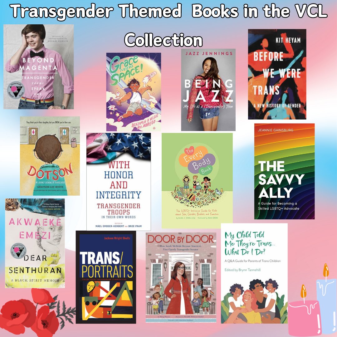 vencolibrary's tweet image. Ventura County Library recognizes and acknowledges today as #TransgenderRemembranceDay. Here are some of the books you can read with trans representation. You can find these and more at your local library branch. 
#librariesforeveryone