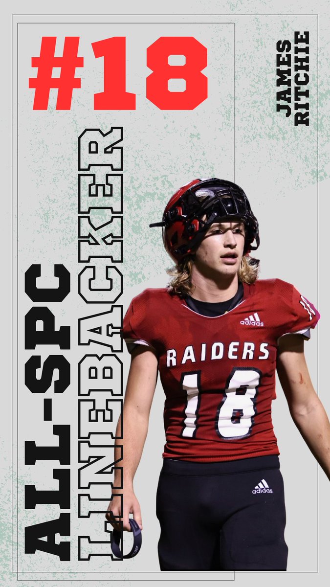 Congrats to All-SPC Linebacker James Ritchie!
James (2025) had a team-leading 70 solo tackles, along with 2 TFL, 2 FF, 1 FR, 1PD and a sack. He also had a 2-pt reception! <a href="/James_Ritchie07/">James Ritchie</a>