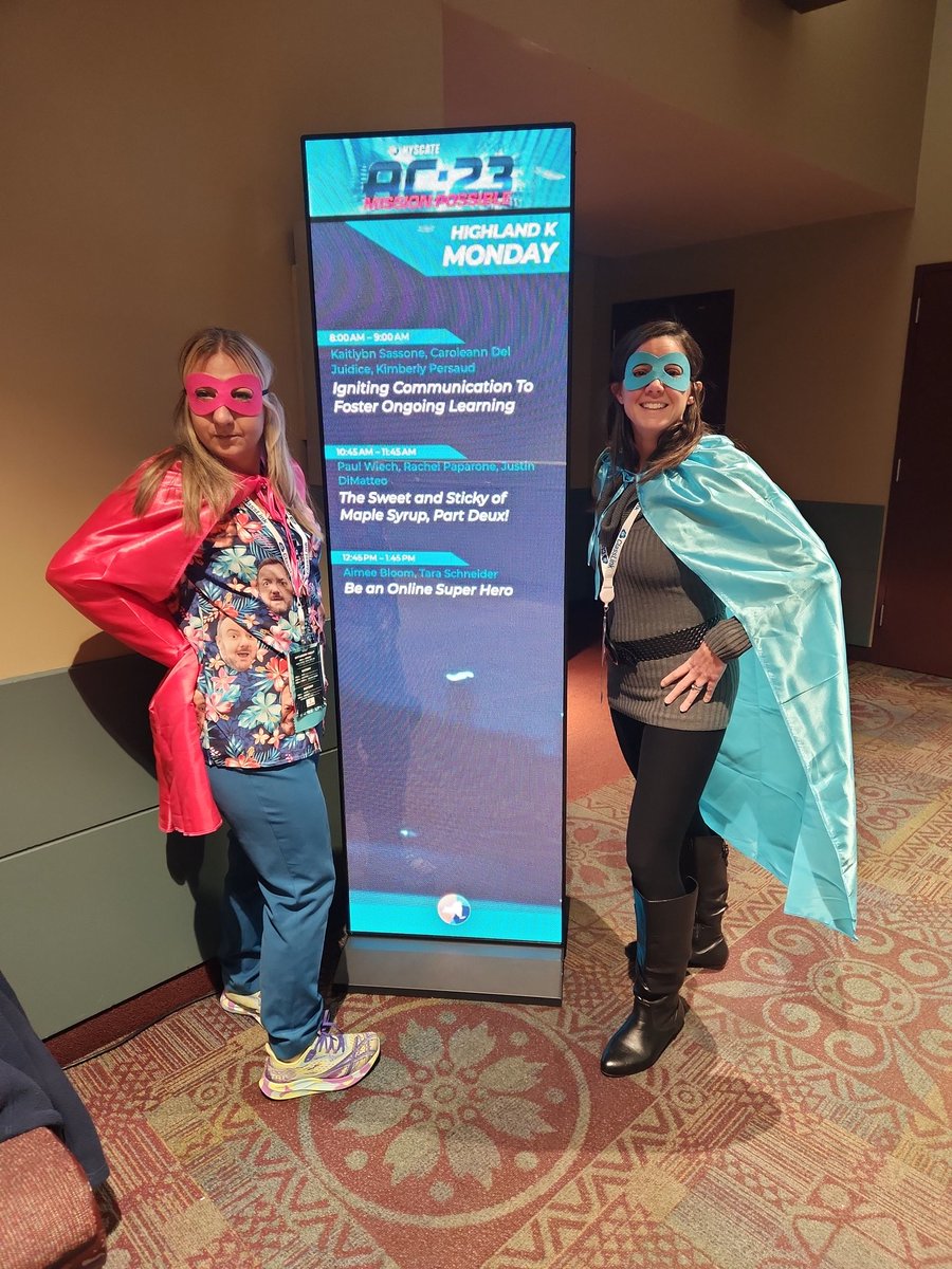 Had a blast presenting 'Be an Online Superhero' with @AJBloom2pnt0 today at #NYSCATE23