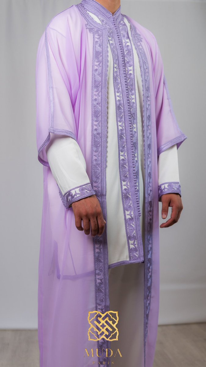 MudaParis's tweet photo. Le Zayn mauve 🤩💜
#Qamis #Jabador #Mariage #Caftan https://t.co/jSGbl5924v