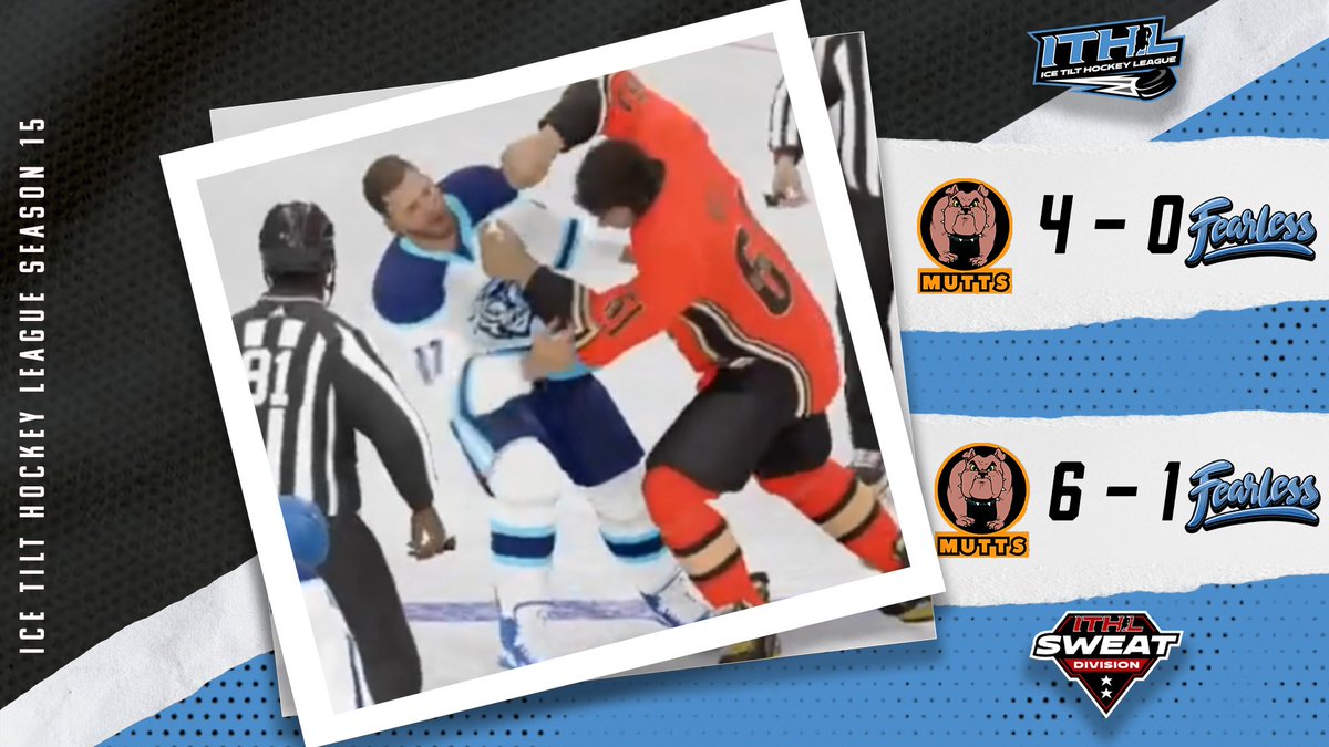 The Mutts 'fight' their way to 2 wins against <a href="/FearlessHC/">FearlessEASHL</a>!

<a href="/jasonx1755/">Jasonx1755</a> earns the shutout in Game 1.

GG to both teams!