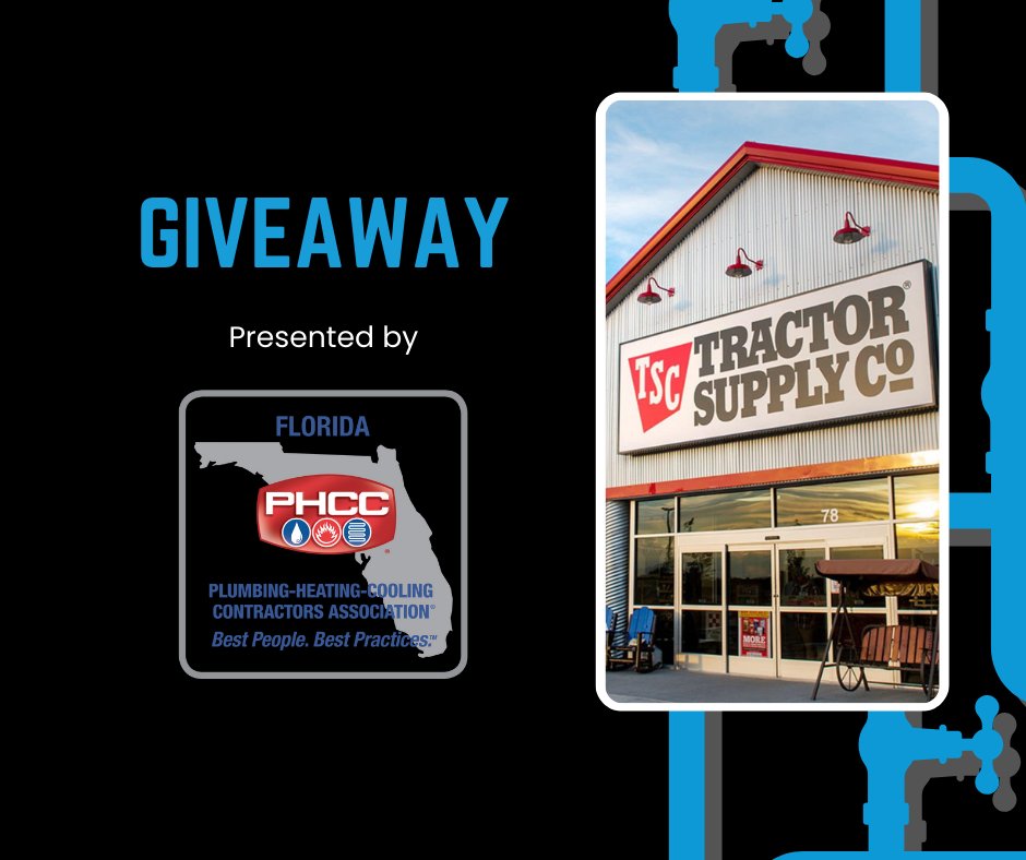 🔥 GIVEAWAY 🔥

Do you need some holiday gifts?! Well, you’re in luck. Our partner at Florida PHCC is giving one lucky winner a $100 gift card to Tractor Supply Co.

Make sure to check Plumbing Nationals Instagram to enter: bit.ly/3LjWbmX

#ETCS23 #PlumbingNationals
