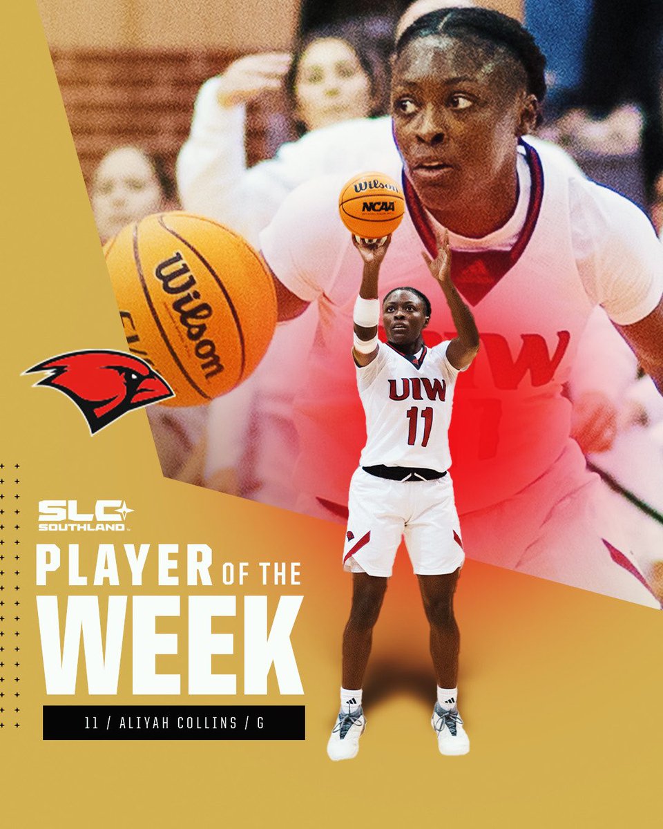 🏀 Congratulations to this week’s <a href="/jerseymikes/">Jersey Mike's Subs</a> SLC Women’s Basketball Player of the Week: Aliyah Collins, UIW!

#EarnedEveryDay