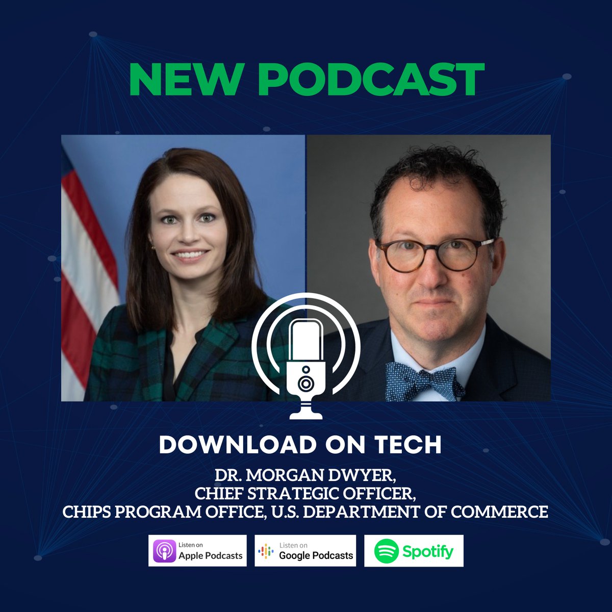 ITI_TechTweets's tweet photo. 🔊New #DownloadonTech🔊ITI’s President & CEO @joxman sat down with Dr. Morgan Dwyer, Chief Strategic Officer from @CommerceGov's #CHIPS Program Office, to discuss how the #CHIPSandScienceAct is shaping the future of the U.S #semiconductor industry: https://t.co/zLwFcSi3AI https://t.co/qTLXGJIUm9