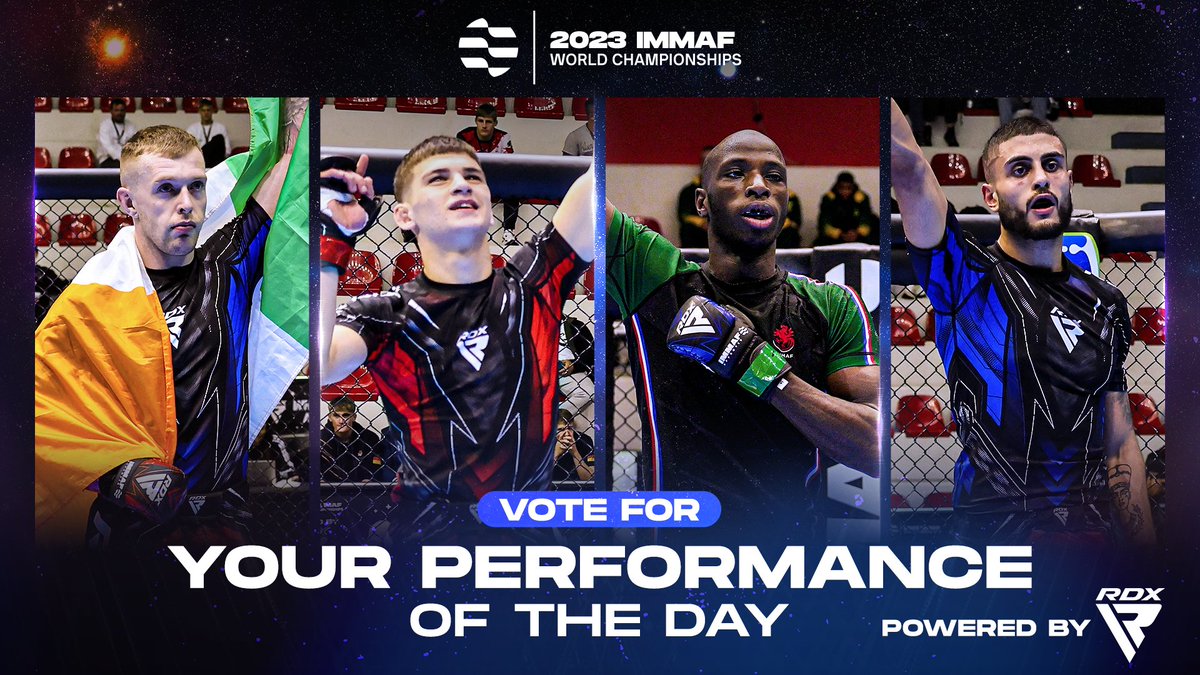 IMMAFed's tweet photo. Your chance to vote for the #2023MMAWorlds #PerformanceOfTheDay is here π
Who impressed you in the Round of 32? π€ Vote now on our Instagram page π²
#IMMAFxRDX | #POTD https://t.co/NFEOobpHMn