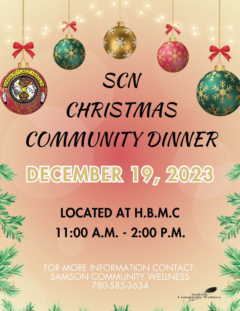 SamsonCree's tweet photo. @SamsonCree #ChristmasDinner's in #Edmonton #Calgary #SamsonCree and #CharityCheckStop2023 
#Christmas2023 #Family #Holidays #Food #CommunityWellness #Fun #Cree https://t.co/9GsDRsljRm
