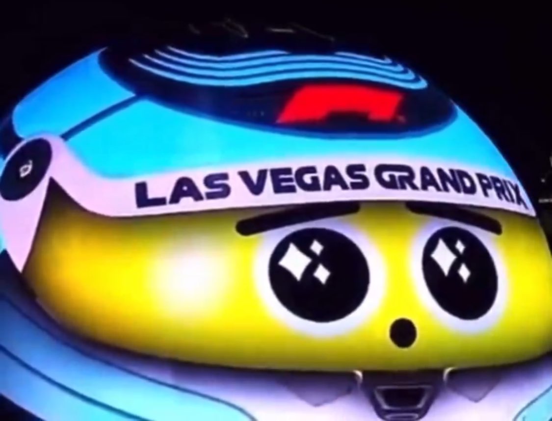 Everything that the Las Vegas Sphere has projected onto it during the Las Vegas GP weekend, a necessary thread 🧵