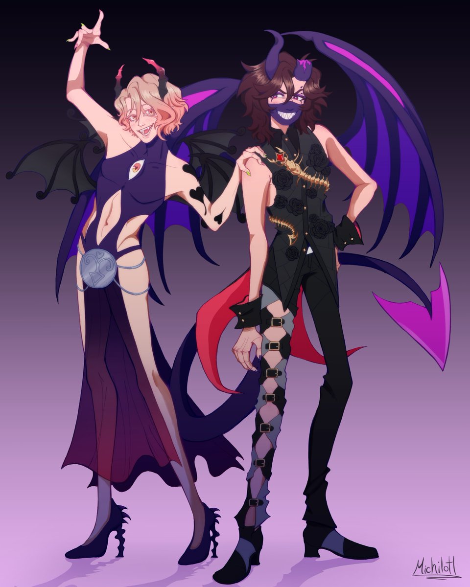 michilotl's tweet image. Day 6: outfit swap with Asmodeus
#extendedranboouniverse #ranboofanart #obeymeasmodeus