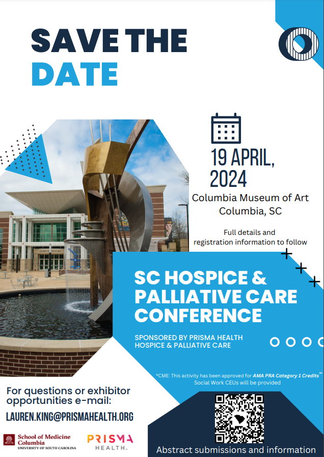 Come spend a Friday in beautiful Columbia, South Carolina for our 2nd annual SC #HAPC Conference. Abstract Submission: bit.ly/SCHAPC24Abstra… Registration: cmetracker.net/USCSOMPHR/Cata…