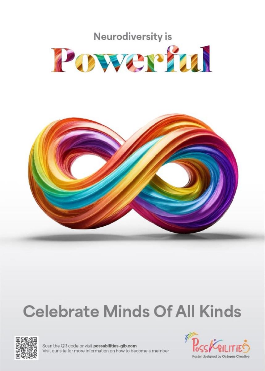 Today has seen the start of “Diversity in Disability: Empowering Neurodiversity”. @possabilitiesgib has released a poster campaign to celebrate and recognise the strength of Neurodiversity and to empower the acceptance of diverse Neurotypes in our Community.