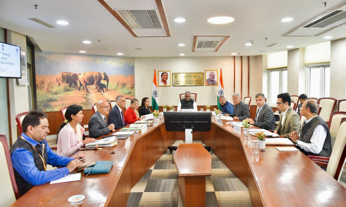 Attended the 40th meeting of the Central Zoo Authority today. 

Reviewed the actions taken by the ministry over the last year towards better management of our zoos, and deliberated ways for further improving their upkeep.