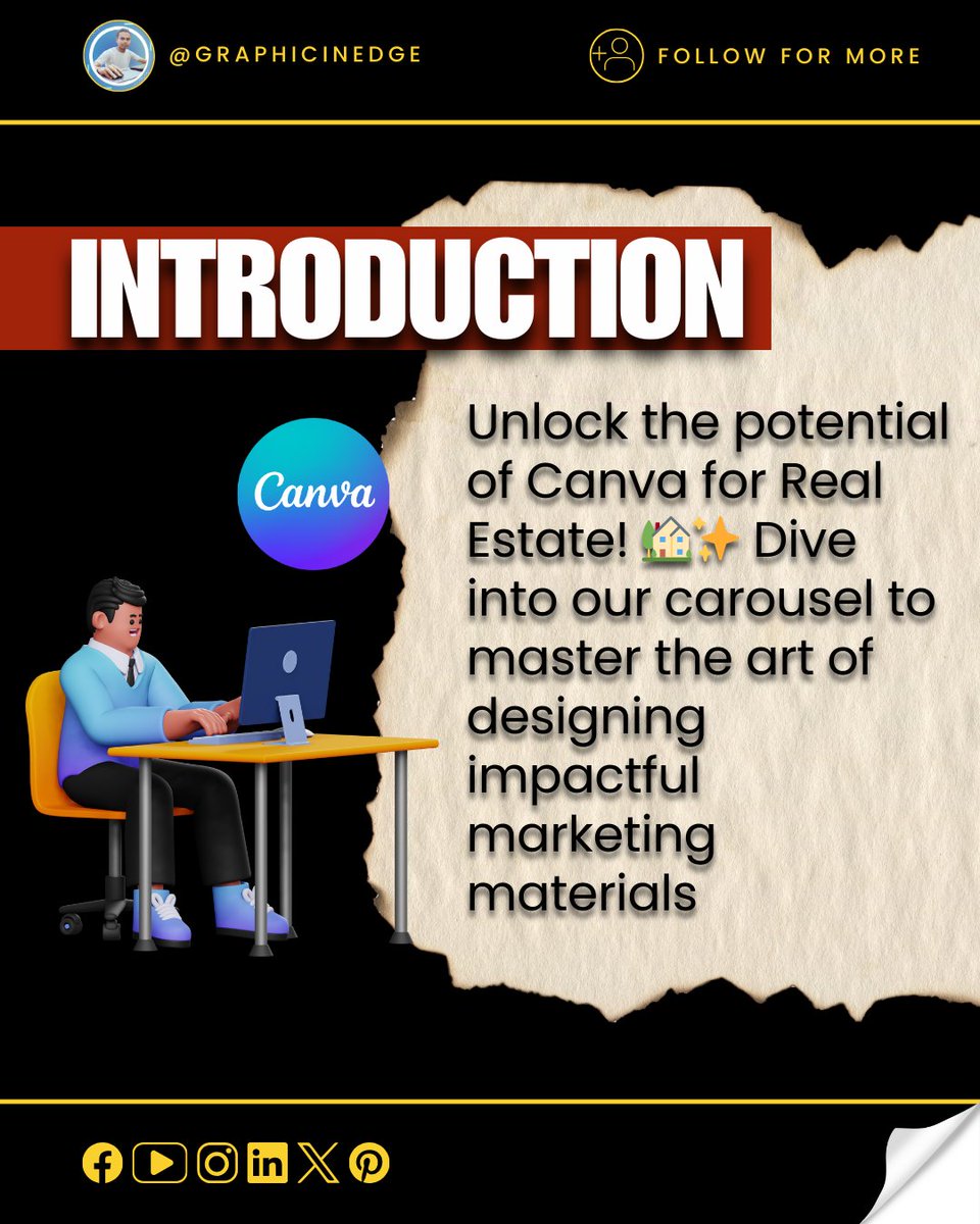 graphicinedge's tweet image. 🏡 Elevate your real estate game with Canva magic! ✨ Ready to stand out in the market? 🚀 Explore the art of designing real estate marketing materials with our exclusive tips and tricks. 
#RealEstateMagic #CanvaDesigns #PropertyPromotion #VisualMarketing #RealEstateTips