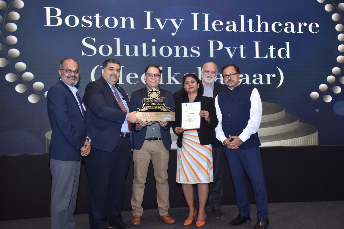 CII4WR's tweet photo. Congratulations to the winners of CII Western Region Innovation in Healthcare and Hospital Technology Awards 2023 (2nd Edition) - Category: BEST HEALTH TECH INNOVATION | Winner: BOSTON IVY HEALTHCARE SOLUTIONS PVT LTD. #CII4WR #CIIHosptalTech #Healthcare #Health https://t.co/4MHL5d4fmw