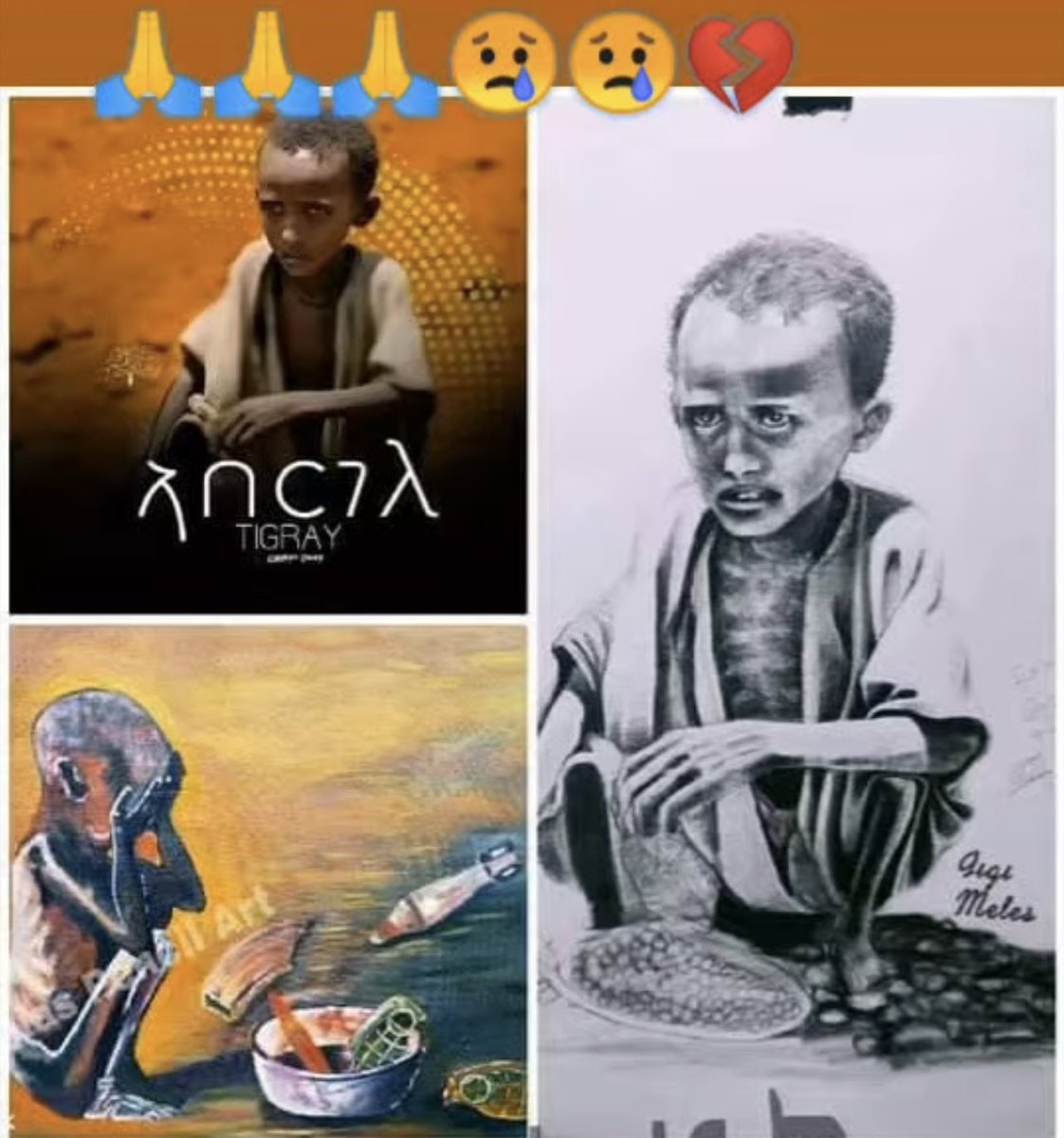 getish_desta's tweet photo. 📢 No food, even to eat once a day. We are starved, lots have lost thier lives due to hunger and lack of medication we call people of the world to save us.a mothers said
Dear @USAID @WFP @ICRC @MSF @WHO @SavetheChildren @FAO to #ResumeAid4Tigray urgently now!!
@hrw
@getish_desta https://t.co/cgGaa5UqVL