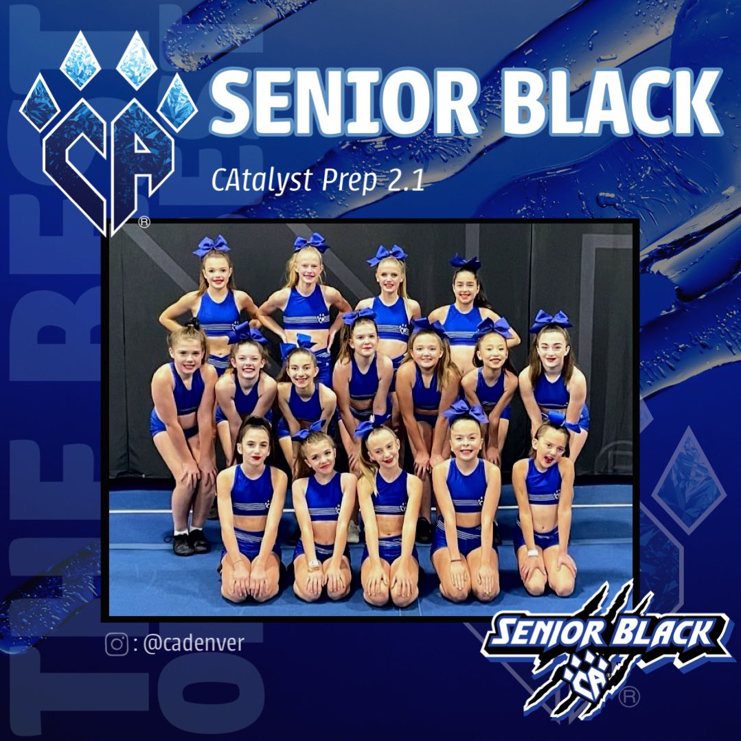ca_denverco's tweet photo. On the 6th day of CADEN, we’re proud to introduce: the Senior Level 2 teams!🖤💙

#12DaysOfCADEN #Claworado #BlueDebut #SnowCAstle #TheWorldNeedsMoreCheer https://t.co/4ksVVf9LkX