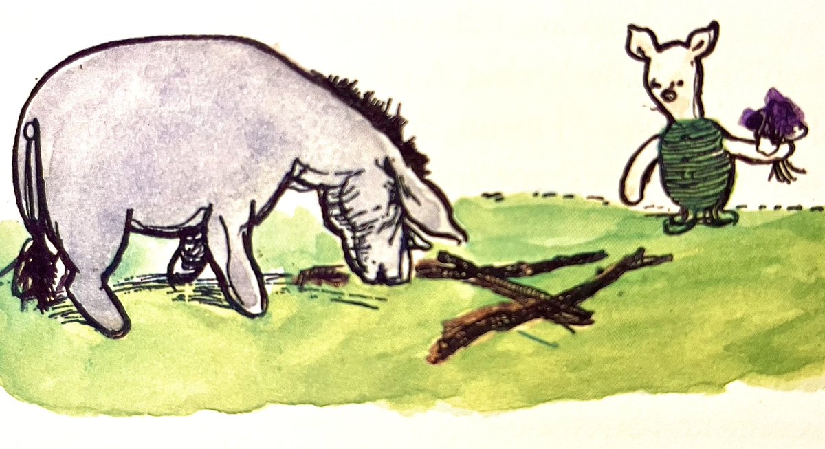 Piglet picked a large bunch of Violets and trotted along, smelling them, and feeling very happy. 
“I think Violets are rather nice,” he said. 
And he laid his bunch in front of Eeyore and scampered off. ~A.A.Milne #GivingTuesday #giving #friendship #tuesdaymotivations