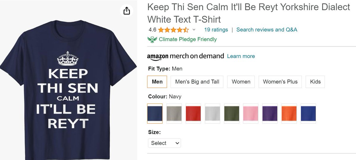 TaicheTees's tweet photo. Keep Thi Sen Calm It'll Be Reyt Yorkshire Dialect White Text https://t.co/1wUV9Xr6Tt: #Fashion #taiche #keepcalm #Barnsley #UKGiftHour #earlybiz #SaturdayVibes #UKGiftAM #shopindie
@socialmediaUK https://t.co/T6y32jzOz7 https://t.co/lyQHLmmHVS