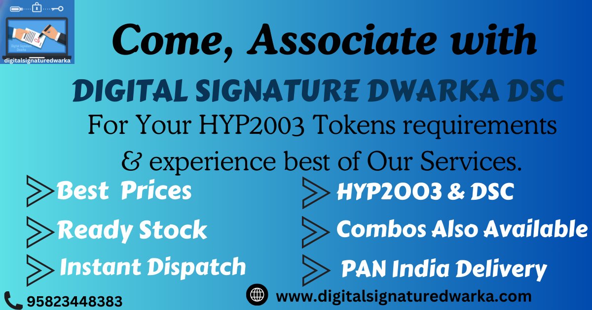 digisignature2's tweet photo. Hello Everyone,
Buy your DSC's From Us in BEST &amp; CHEAPEST Price at your doorstep..
Contact Us : 9582448383
For more details DM us or call us. https://t.co/napktSE2HD