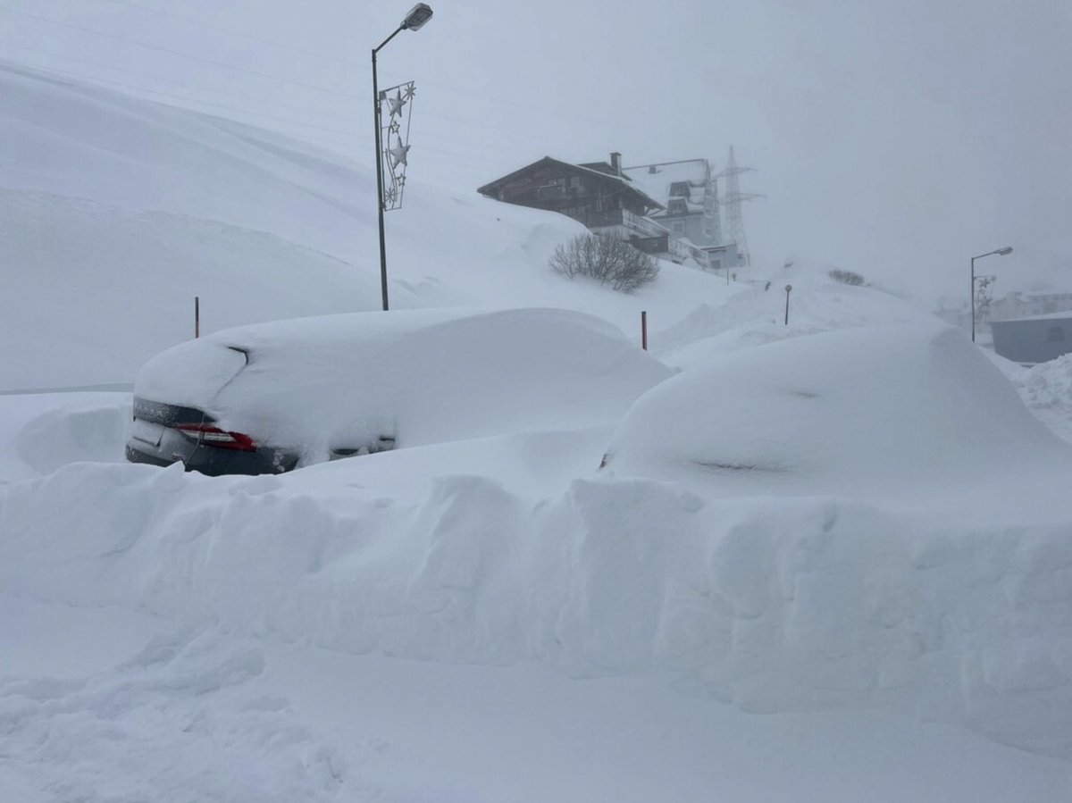 ThierryGooseBC's tweet photo. ❄️ Huge snowfall in western #Austria 🇦🇹 with up to 116 cm of #snow in 24 hours in the mountainous regions west of Innsbruck. 
Photos taken in Langen am Arlberg at 1,200 m. ⛷️ https://t.co/aOhqYTFf0H