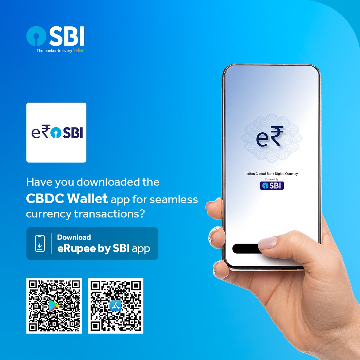 TheOfficialSBI's tweet photo. Join the digital currency revolution with the SBI Digital Rupee app, the reliable wallet for the RBI’s Digital Rupee network. Discover the benefits of secure, speedy, and digital currency transactions. Download now and get started!

#SBI #DigitalRupeeApp #DigitalCurrency #CBDCWallet