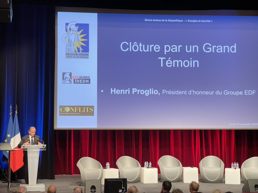 JP_O's tweet photo. « Les Allemands ont fait ce qui était dans l’intérêt de l’Allemagne … pourquoi les Français n’ont pas fait ce qui était dans l’intérêt de la France ? » Henri Proglio … la question qui tue en conclusion du colloque #ihedn sur l’#énergie #nucleaire vs #Energiewende https://t.co/5KwtSzdP5U