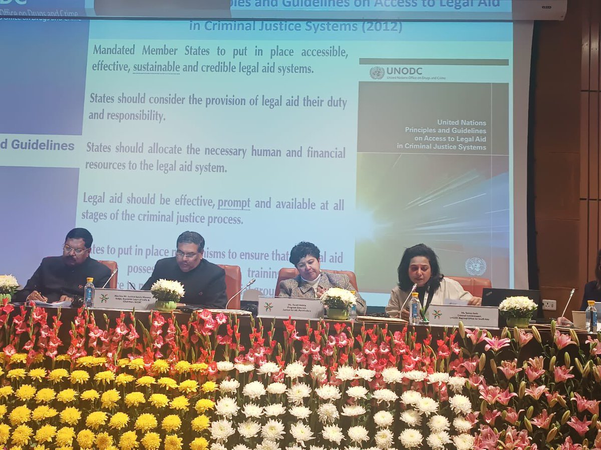UNODC_ROSA's tweet photo. ⚖️Bridging gaps and sharing knowledge!

@UNODC experts @seemajoshi3 &amp; @anumunasinghe shared key insights on challenges, international norms and good practices at the first regional conference on Access to Legal Aid hosted by @NALSALegalAid, aimed at strengthening partnerships! https://t.co/dZM6vkvGzr