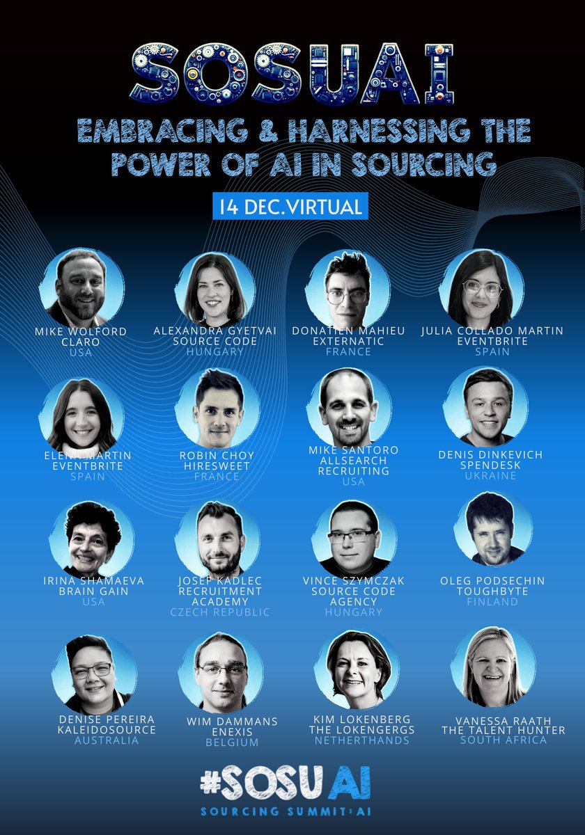 Great line-up for #SOSUAI on 14 Dec . Three speakers have written/writing a book on AI. Can you  identify who?  Only two weeks left. Get your ticket today hi.switchy.io/JdmK