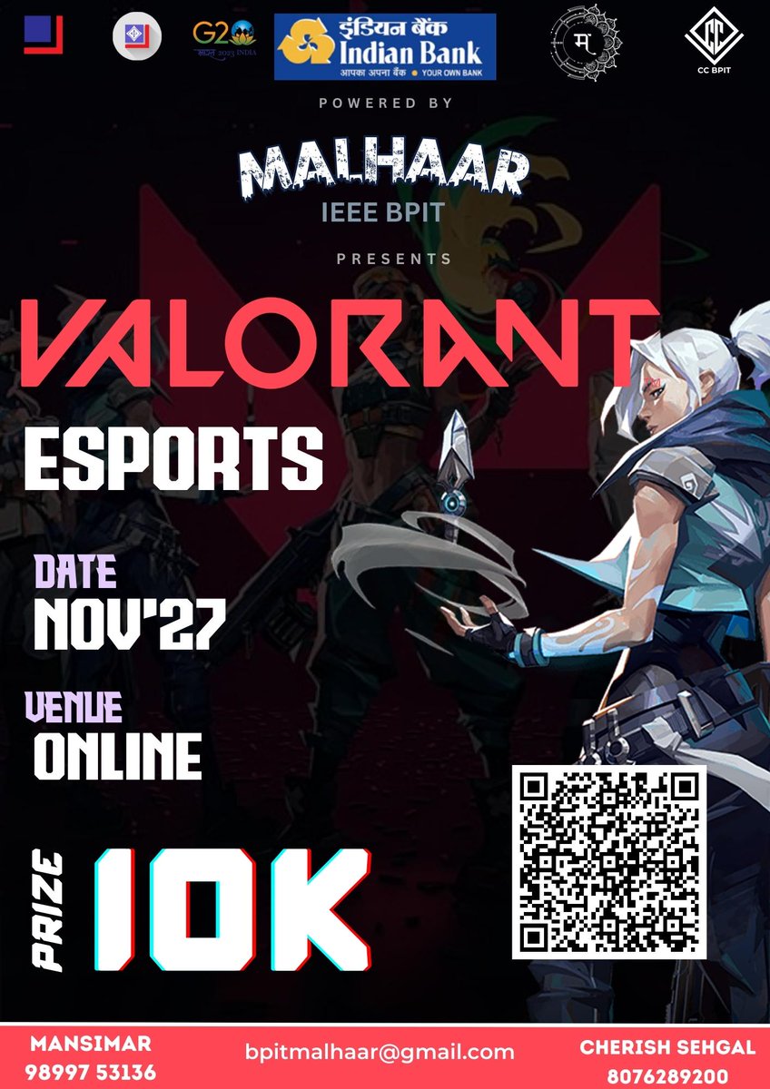 Malhaar_bpit's tweet photo. 🎉 Greetings Valo Enthusiasts! 🌟
"Lights on, guns loaded, and adrenaline soaring – welcome to the battleground of the Valo Tournament! "🎮✨.
Let the games begin! 🏆🎮 #ValoTournament #malhaar #malhaarfest #collegefest #college #bpitindia #delhifest #annualfest #techn #bpit https://t.co/fPpZalua46