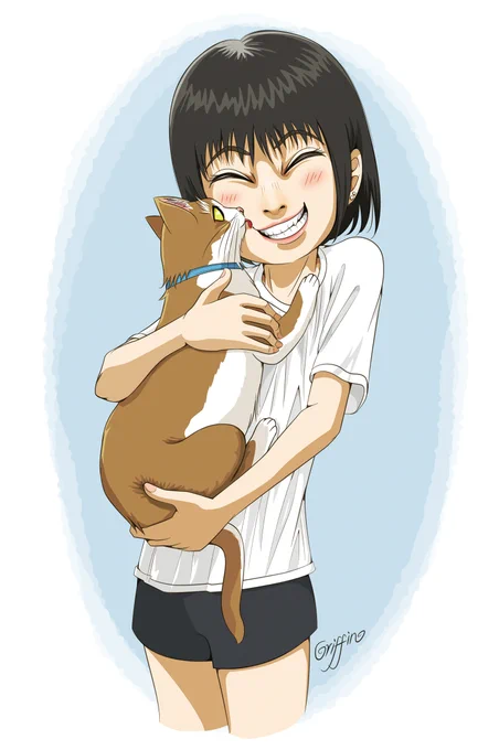 #猫と人の日 ニャンて素敵な日だ。#イラスト #illustration 