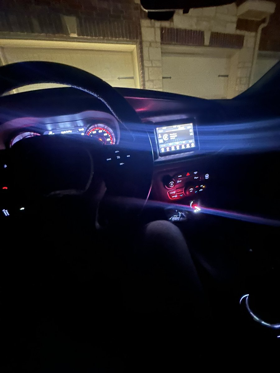 Just sitting in your driveway listening to music after parking>