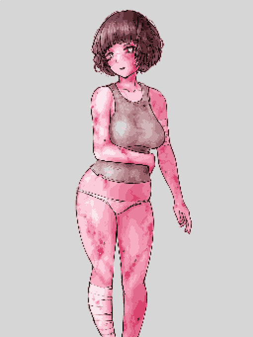 感染?少女 レトロゲー風立ち絵