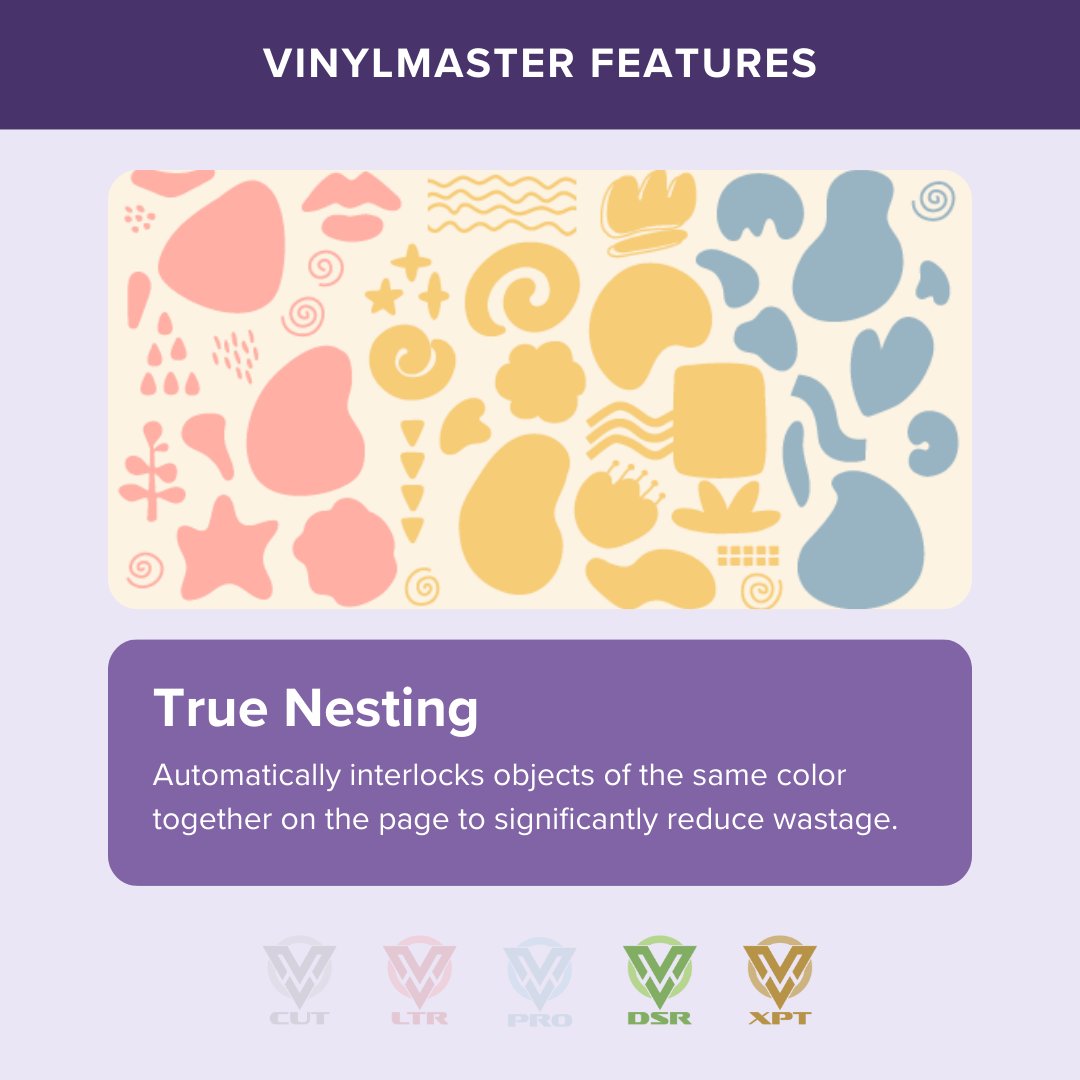 vinylmaster_fcl's tweet image. Unleash the power of efficiency! 🚀✂️ VinylMaster&apos;s True Nesting feature ensures optimal material usage, saving you time and costs. Maximize your creativity without wasting a single inch. Experience smart design with VinylMaster! #VinylMaster #TrueNesting #DesignSmart