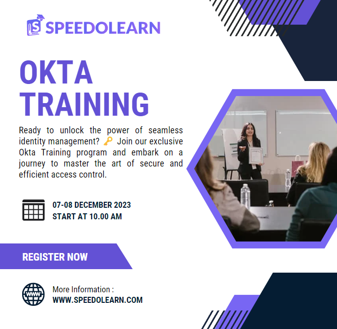 Speedolearn's tweet image. Ready to unlock the power of seamless identity management? 🗝️ Join our exclusive #OKTA  Training program and embark on a journey to master the art of secure and efficient access control.
speedolearn.com/courses/okta-t…
#training #itcorporate #speedolearn