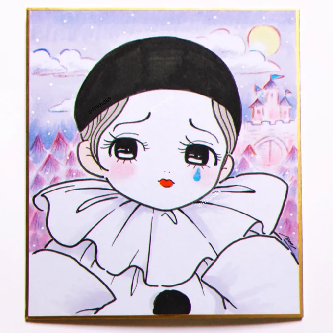 🤍アナログイラスト🖤

今回オーダー頂いたイラストです✨
オーダー主様のオリキャラのピエロくん🪽
寂しげな表情と儚い雰囲気がとても可愛らしいです。ありがとうございました🏰🌙
(掲載許可済み) 