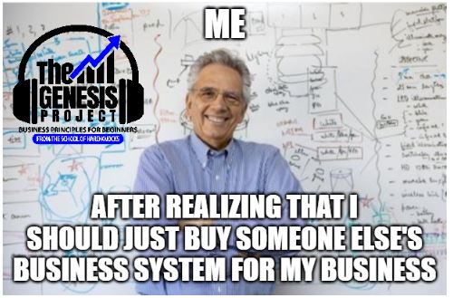 PodcastGenesis's tweet photo. You ever wondered how much faster and how much along you would have been if you brought someone else's business systems?

I would have saved so many nights of no sleep, grey hairs, and stress if I'd brought someone else's system. Don't be like me. https://t.co/R4Pi6lCWwT