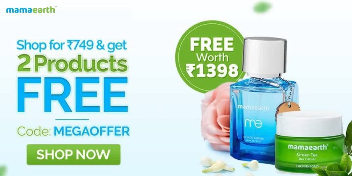 Hurry! Free 2 Products Worth ₹1398 😍

Exciting Offer Alert! Shop now and enjoy 2 free products on orders over ₹749 from Mamaearth
+
Get an extra 5% off with prepaid payments. Don't miss out on these amazing deals 🎁

📌 Use Code: MEGAOFFER
😀 👉 Link: bitli.in/91zHtEb