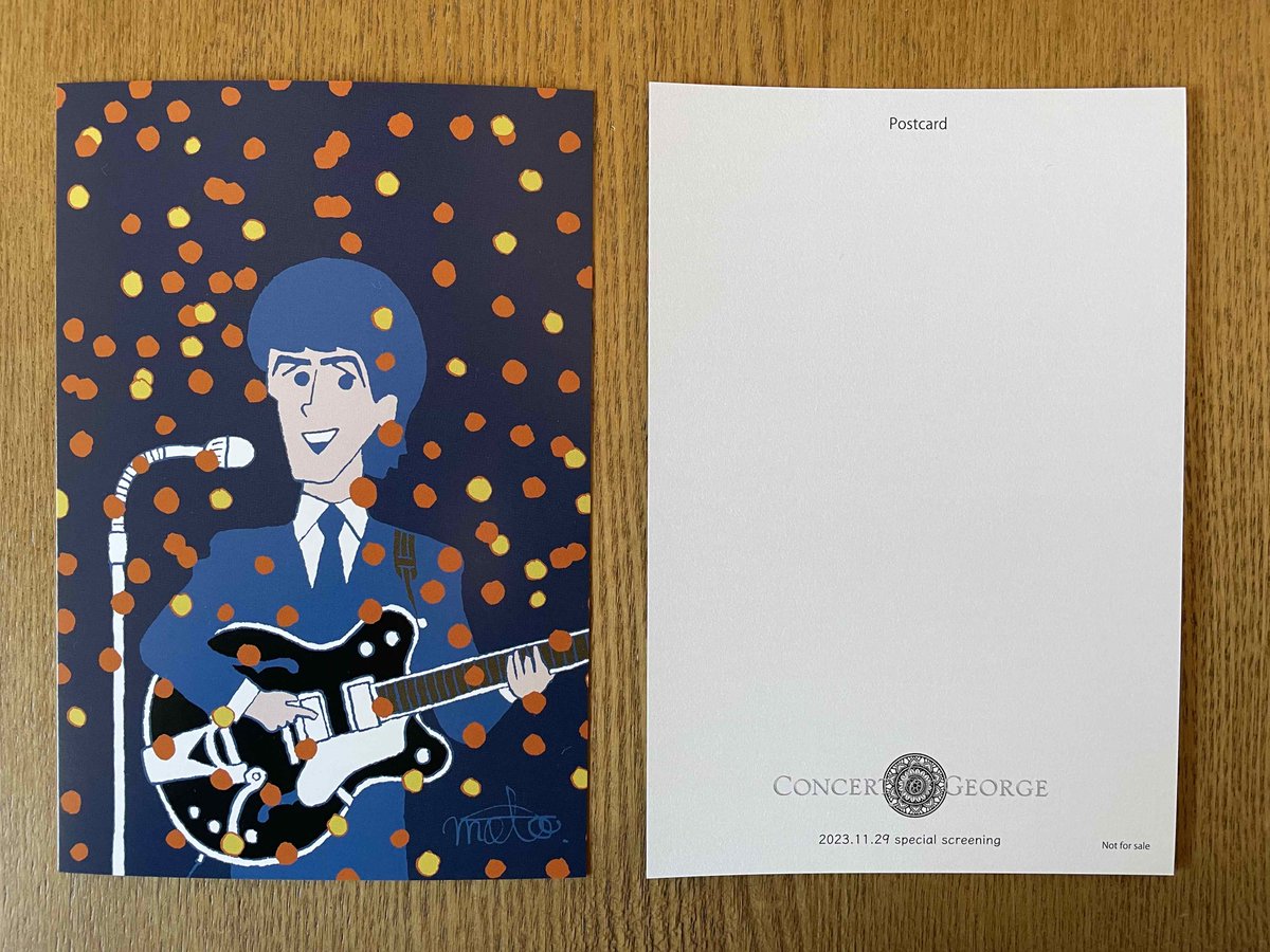 映画『コンサート・フォー・ジョージ』
👏いよいよ明日🎉
ジョージ・ハリスンを偲んで命日11/29限定ドルビーアトモス上映🔈
入プレの本秀康さんのポストカードプレゼントが完成🤗メモリアルな日付入り

劇場来場の記念に受け取ってください🙇‍♀️
お座席予約は鑑賞劇場HPから👇
culture-ville.jp/concertforgeor…