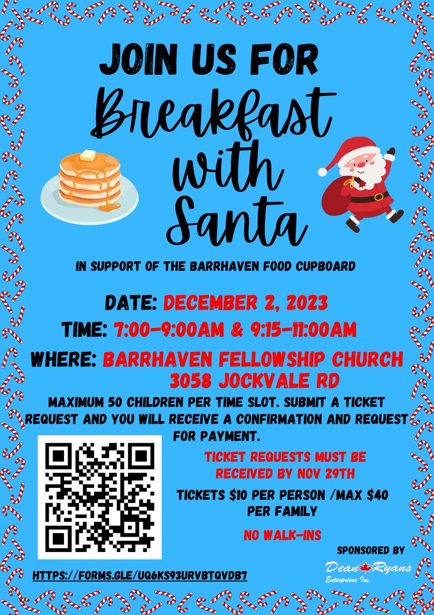 cnddaybarrhaven's tweet photo. Hey Kids, sign up now for breakfast with Santa this Saturday https://t.co/jNOKzEYMDZ