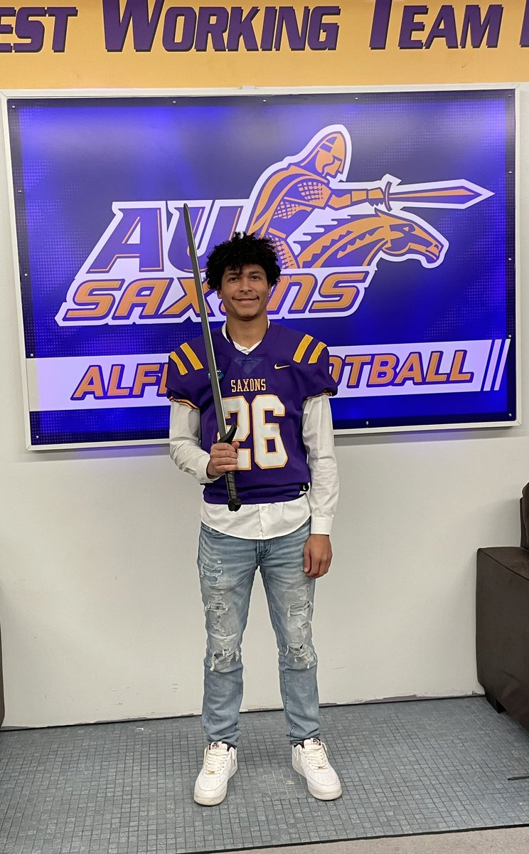 Thank you <a href="/Coach_Bailey2/">Curtis Bailey</a> <a href="/Coach_Rankl/">Bob Rankl</a> and the rest of the Alfred University coaching staff for the official visit today. Had a great time meeting you guys and learning more about being a Saxon! <a href="/AUSaxonFootball/">Alfred U Football</a> <a href="/SGFFootball/">SGF Football</a>
