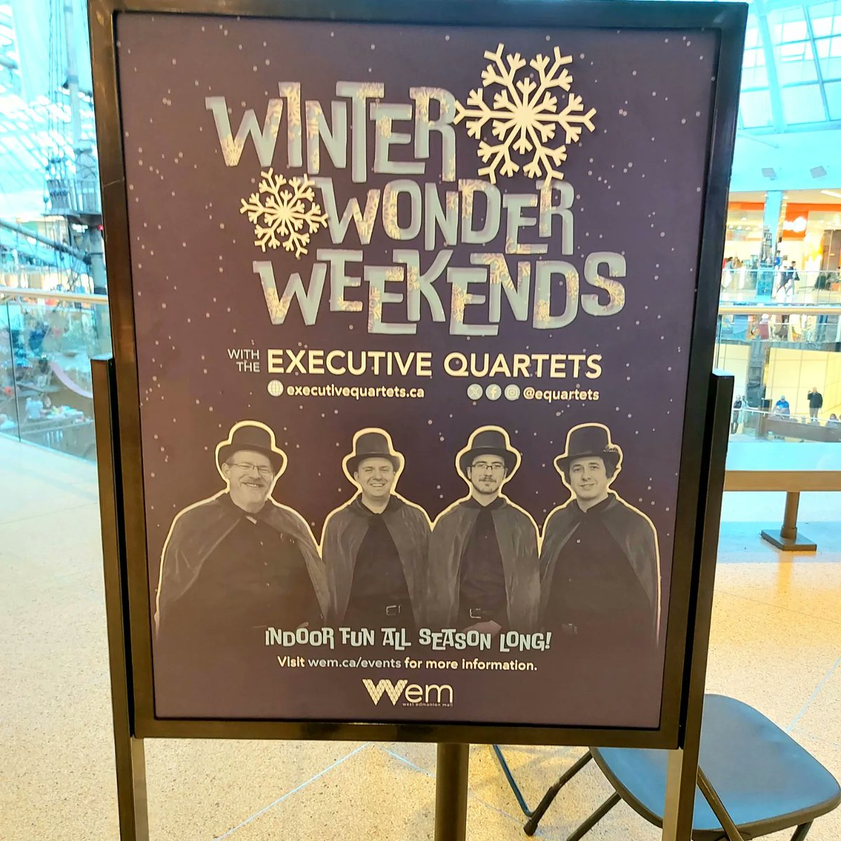 We're having a great time singing at West Edmonton Mall this holiday season. #Christmasisforcaroling