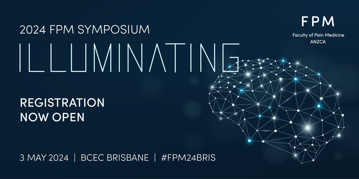 Registration is now open for #FPM24Bris! The program showcases the science that underpins the practice of pain medicine &amp; the importance of access to high-quality, evidence-based pain management solutions for our patients. Register here: bit.ly/49L7DST