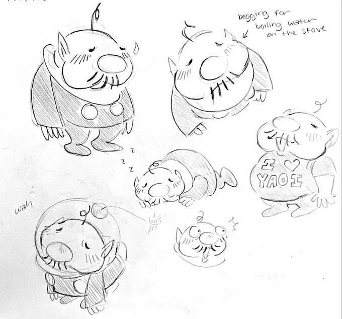 shacho sketch page from last month 