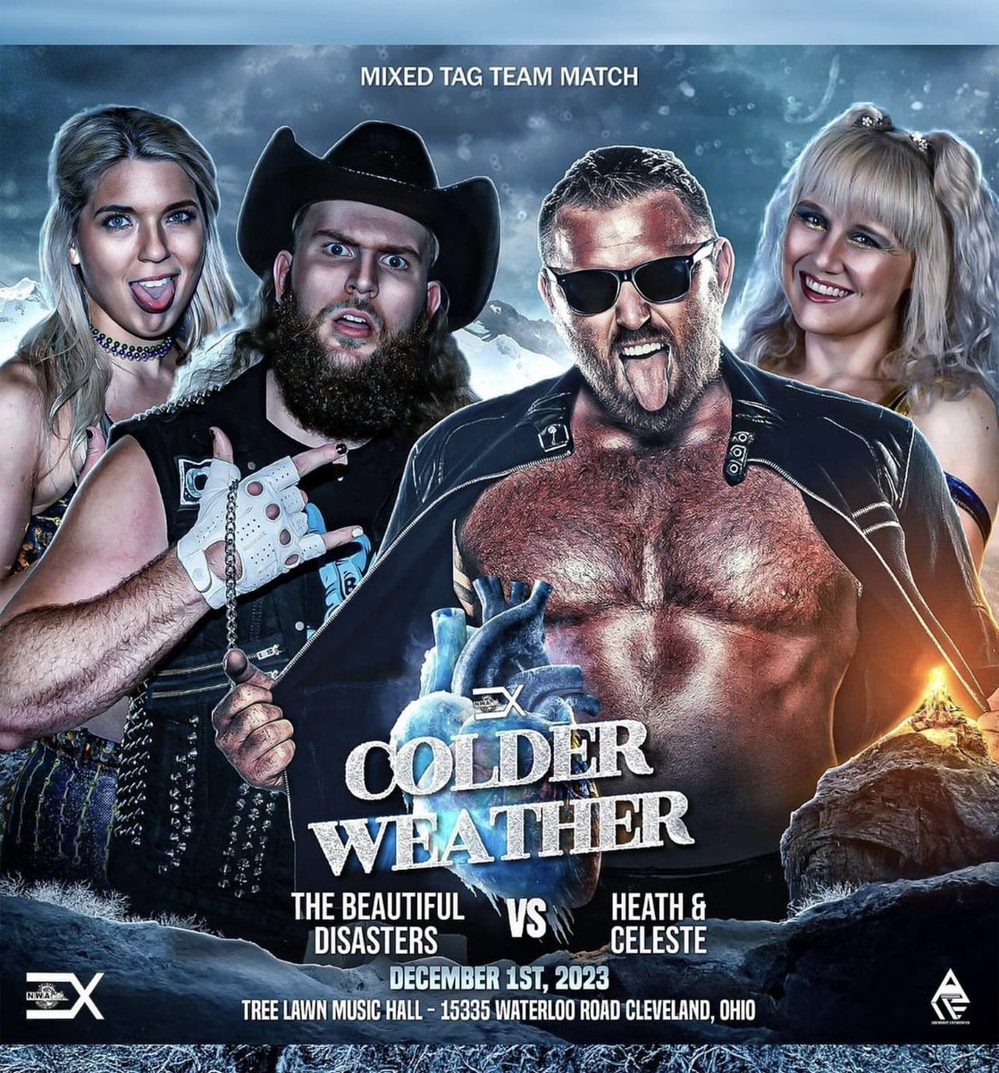 therealec3's tweet photo. Fri: 12/1 My baby, @exodusprowrestling will be having our 3rd event #ColderWeather. I will fight @lokeys910 to a perfect death and VERY EXCITED to see my extraordinary young roster of #overMEN and #overWOMEN put on another spectacular spectacle of sport.
@nwa https://t.co/Zh4SQq6QJL