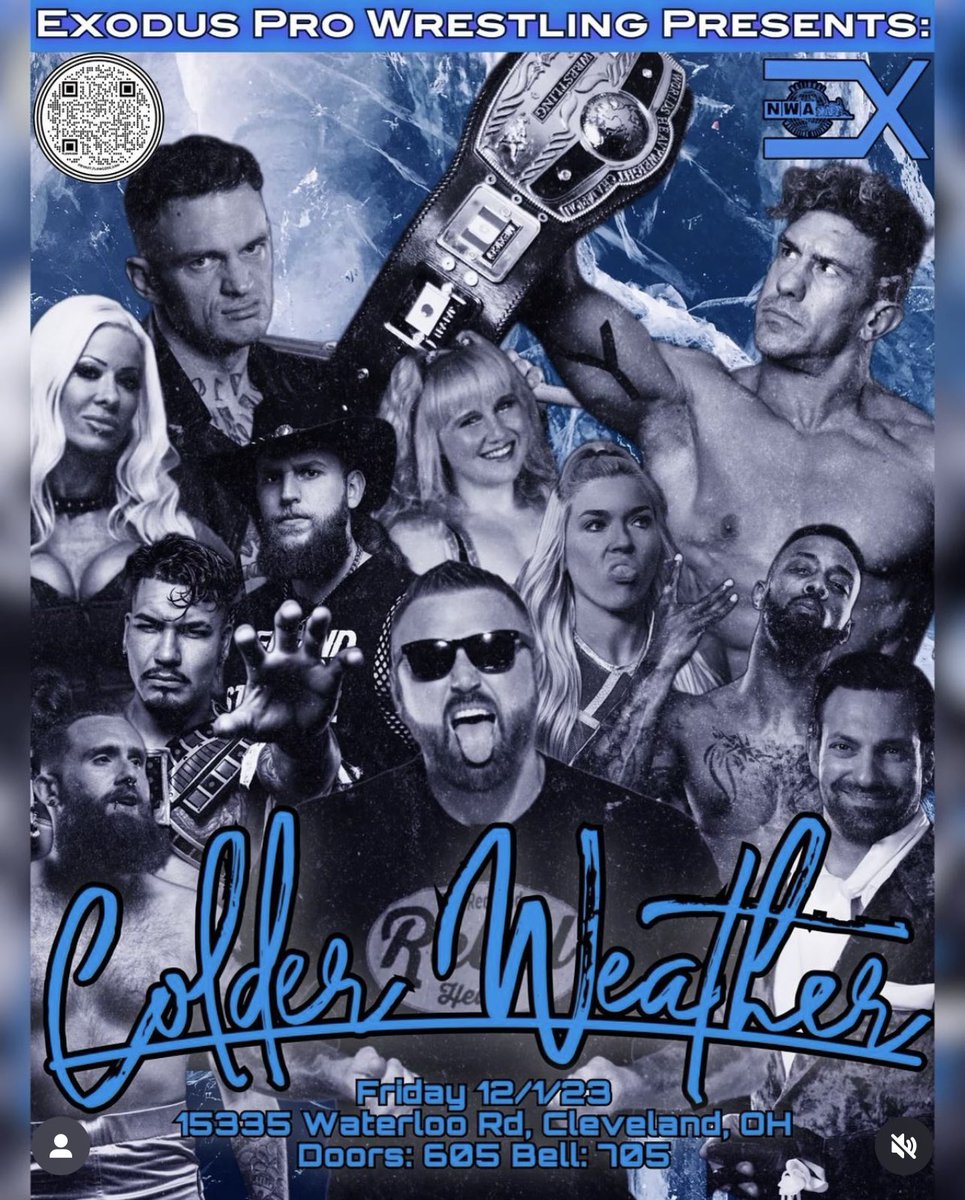 therealec3's tweet photo. Fri: 12/1 My baby, @exodusprowrestling will be having our 3rd event #ColderWeather. I will fight @lokeys910 to a perfect death and VERY EXCITED to see my extraordinary young roster of #overMEN and #overWOMEN put on another spectacular spectacle of sport.
@nwa https://t.co/Zh4SQq6QJL