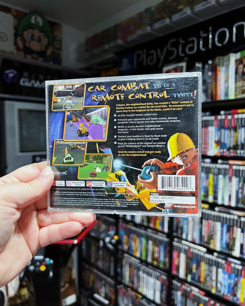 GamerAhmer's tweet photo. 22 years ago today Twisted Metal Small Brawl released on the PlayStation 1! Who else loved this series?! #twistedmetal #twistedmetalsmallbrawl #smallbrawl #playstation #playstation1 #ps1 #ps1games #gamerahmer #gameroom #gaming #gamer #games #retrogaming #onthisdayingaming https://t.co/Z4rLJ4VsaI