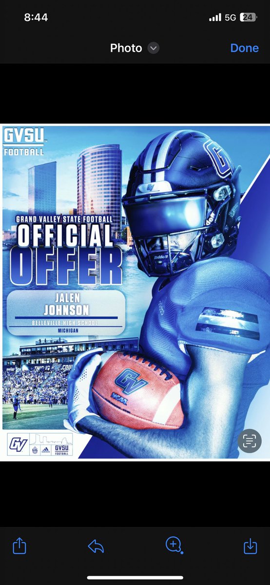 BLESSED TO RECEIVE AN OFFER FROM GRAND VALLEY STATE UNIVERSITY‼️💙  <a href="/CoachLeeBo/">Coach Lee</a> @CoachZeekGVSU #AGTG