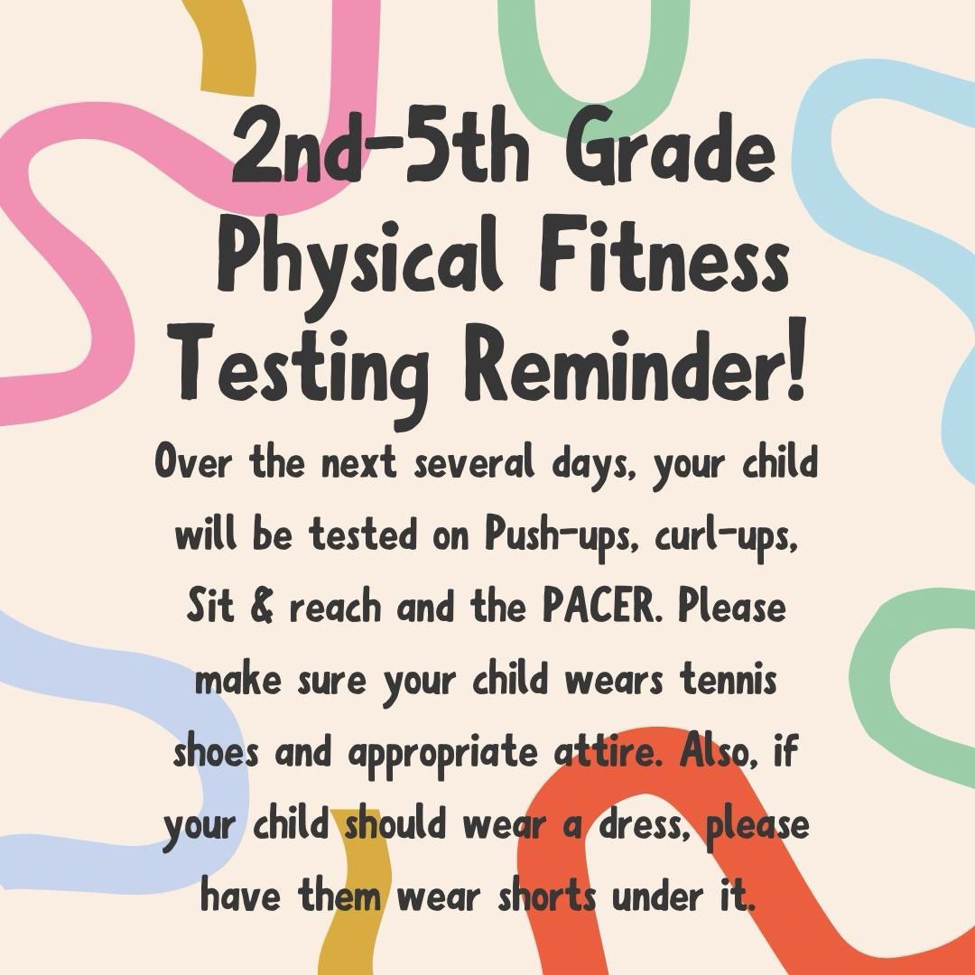 It’s that time of the year. We will be doing physical fitness testing over the next several days <a href="/TCBOE_LES/">Lincoln Elementary</a>. Please wear tennis shoes and appropriate attire. 🏃🏼‍♀️ 🏃🏻‍♂️